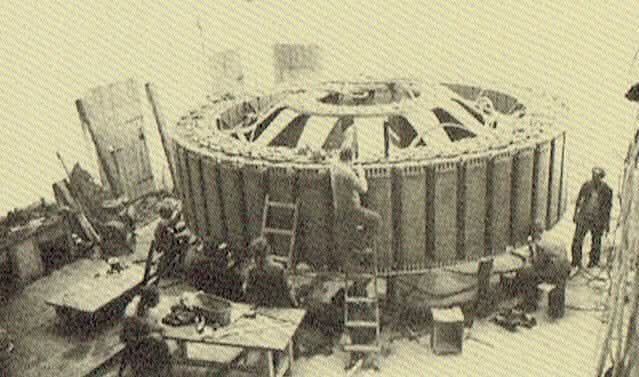 Tvornica 'Rade Končar', izrada rotora za HE Mariborski otok 1948. godine